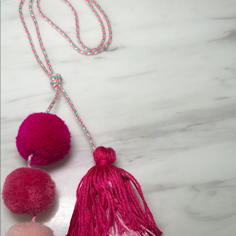 Colorful Pink Tassel Bag Charm - Picture 7 of 9